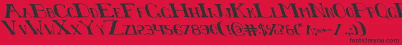 ChardinDoihleLeftalic Font – Black Fonts on Red Background
