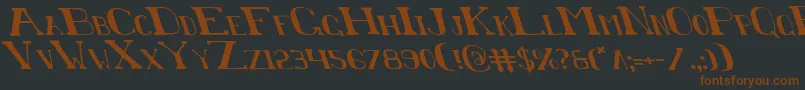 ChardinDoihleLeftalic Font – Brown Fonts on Black Background
