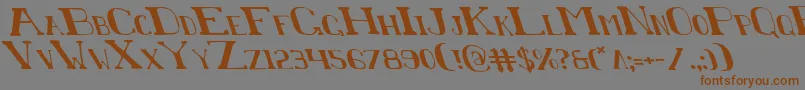 ChardinDoihleLeftalic Font – Brown Fonts on Gray Background