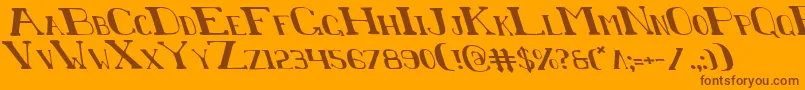 ChardinDoihleLeftalic Font – Brown Fonts on Orange Background