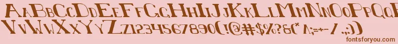 ChardinDoihleLeftalic Font – Brown Fonts on Pink Background