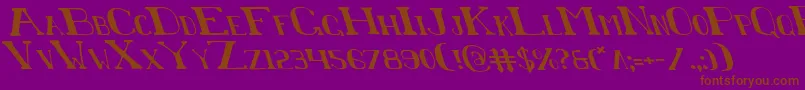 ChardinDoihleLeftalic Font – Brown Fonts on Purple Background