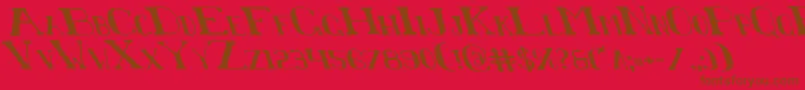 ChardinDoihleLeftalic Font – Brown Fonts on Red Background