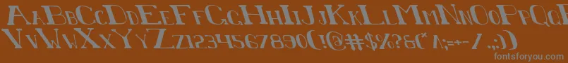 ChardinDoihleLeftalic Font – Gray Fonts on Brown Background