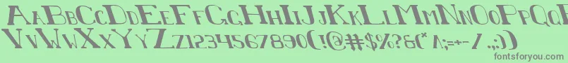 ChardinDoihleLeftalic Font – Gray Fonts on Green Background