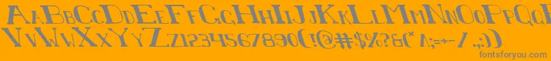 Weitere Informationen zur ChardinDoihleLeftalic-Schriftart ChardinDoihleLeftalic-Schriftart – Graue Schriften auf orangefarbenem Hintergrund
