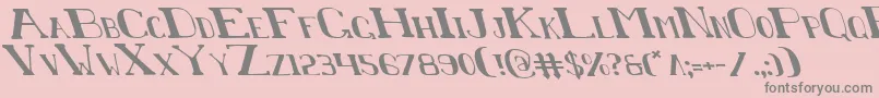 ChardinDoihleLeftalic Font – Gray Fonts on Pink Background