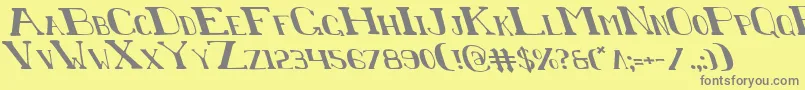 ChardinDoihleLeftalic Font – Gray Fonts on Yellow Background