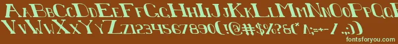 ChardinDoihleLeftalic Font – Green Fonts on Brown Background