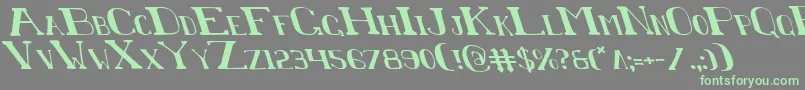 ChardinDoihleLeftalic Font – Green Fonts on Gray Background