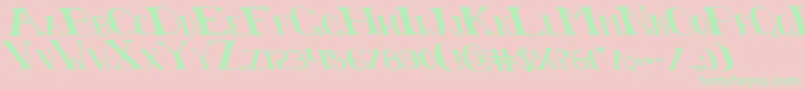 ChardinDoihleLeftalic Font – Green Fonts on Pink Background