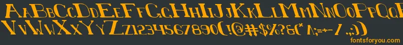 ChardinDoihleLeftalic Font – Orange Fonts on Black Background