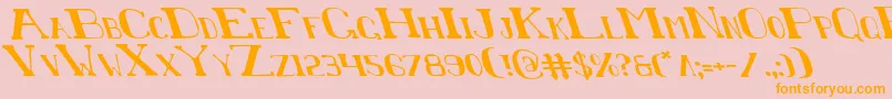 ChardinDoihleLeftalic Font – Orange Fonts on Pink Background