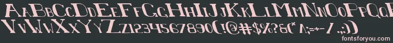 ChardinDoihleLeftalic Font – Pink Fonts on Black Background