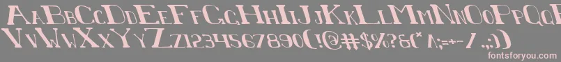 ChardinDoihleLeftalic Font – Pink Fonts on Gray Background