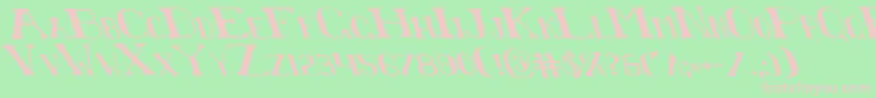 ChardinDoihleLeftalic Font – Pink Fonts on Green Background