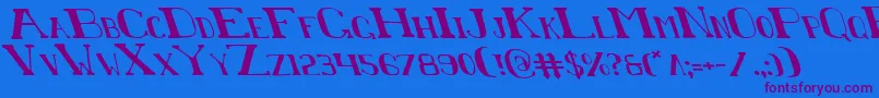 ChardinDoihleLeftalic Font – Purple Fonts on Blue Background