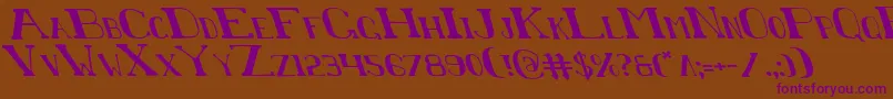 ChardinDoihleLeftalic Font – Purple Fonts on Brown Background