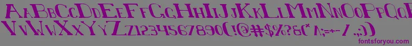 ChardinDoihleLeftalic Font – Purple Fonts on Gray Background