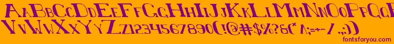 ChardinDoihleLeftalic Font – Purple Fonts on Orange Background