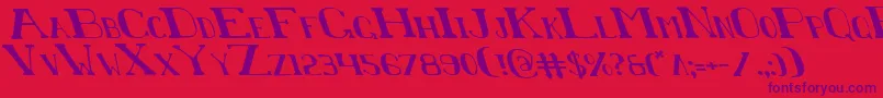 ChardinDoihleLeftalic Font – Purple Fonts on Red Background
