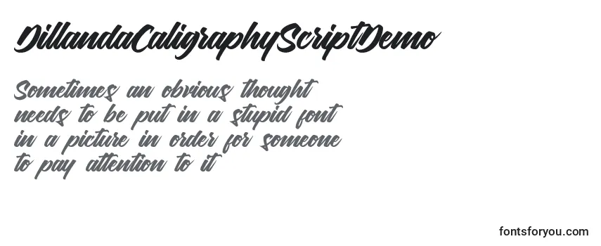 DillandaCaligraphyScriptDemo-fontti