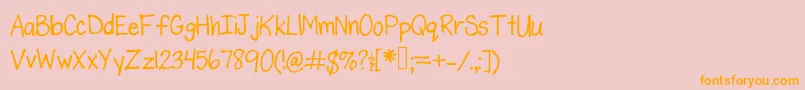 DespaingangKarmelle37 Font – Orange Fonts on Pink Background