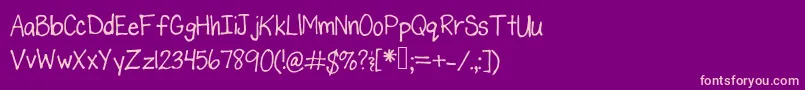 DespaingangKarmelle37 Font – Pink Fonts on Purple Background