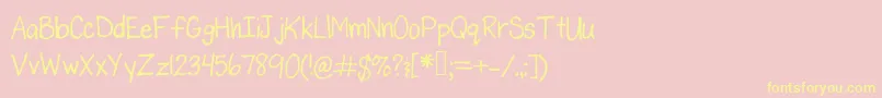 DespaingangKarmelle37 Font – Yellow Fonts on Pink Background