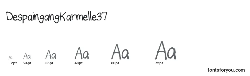 Размеры шрифта DespaingangKarmelle37