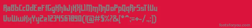 フォントCratense – 赤い背景に灰色の文字