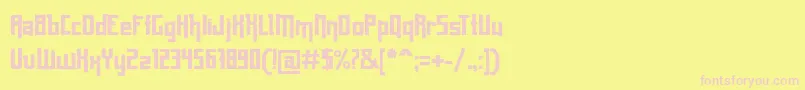 Cratense-fontti – vaaleanpunaiset fontit keltaisella taustalla