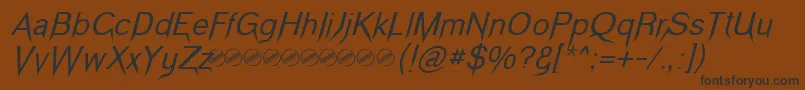 VampeticaItalic Font – Black Fonts on Brown Background