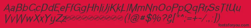 VampeticaItalic-Schriftart – Schwarze Schriften auf rotem Hintergrund
