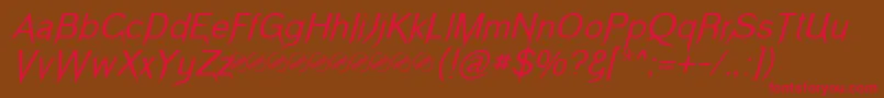 VampeticaItalic Font – Red Fonts on Brown Background