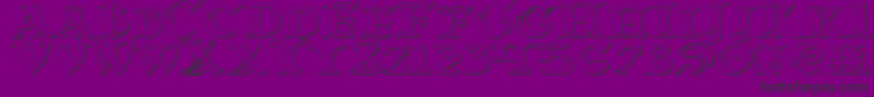 WarsOfAsgard3D Font – Black Fonts on Purple Background