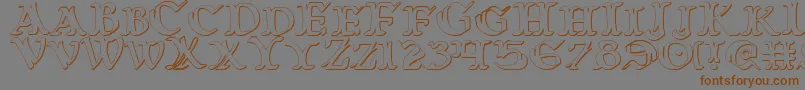 WarsOfAsgard3D Font – Brown Fonts on Gray Background