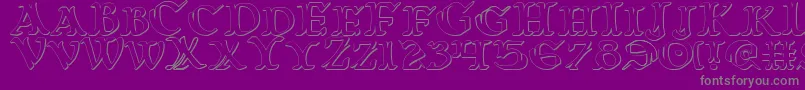 WarsOfAsgard3D Font – Gray Fonts on Purple Background