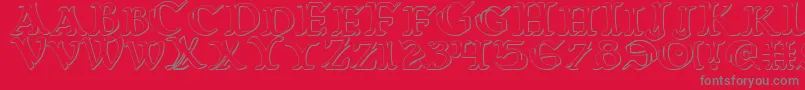 WarsOfAsgard3D Font – Gray Fonts on Red Background