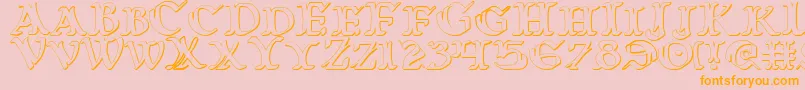 WarsOfAsgard3D Font – Orange Fonts on Pink Background