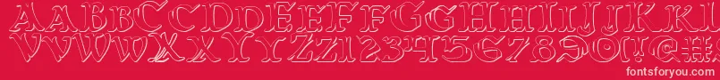 WarsOfAsgard3D Font – Pink Fonts on Red Background