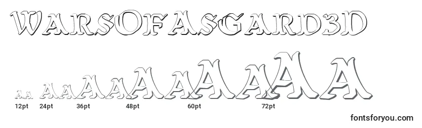 Größen der Schriftart WarsOfAsgard3D