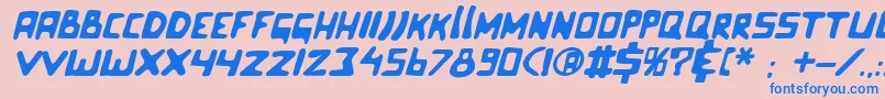 fuente Celluloidblissitalic – Fuentes Azules Sobre Fondo Rosa