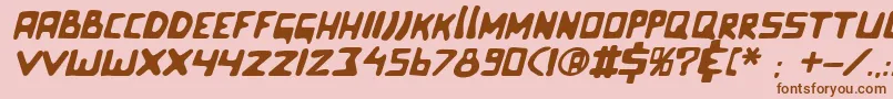 Celluloidblissitalic Font – Brown Fonts on Pink Background
