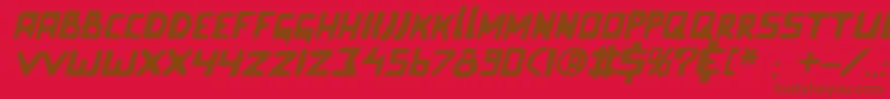 Шрифт Celluloidblissitalic – коричневые шрифты на красном фоне