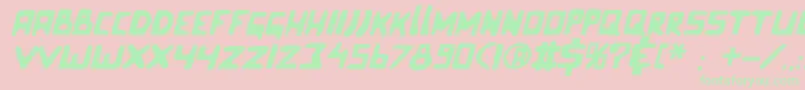 Celluloidblissitalic Font – Green Fonts on Pink Background