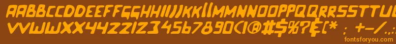 Celluloidblissitalic Font – Orange Fonts on Brown Background