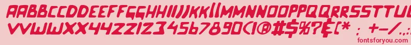 Celluloidblissitalic Font – Red Fonts on Pink Background