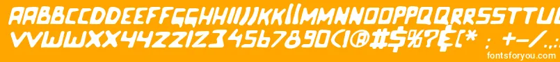 Celluloidblissitalic Font – White Fonts on Orange Background