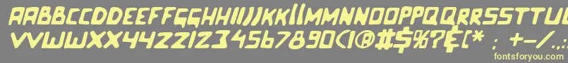 Celluloidblissitalic Font – Yellow Fonts on Gray Background